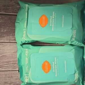 Lume Acidified Deodorant Wipes Cool Cucumber 45 Wipes x2